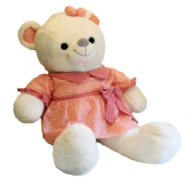 عروسک خرس بزگ دختر لباسدار